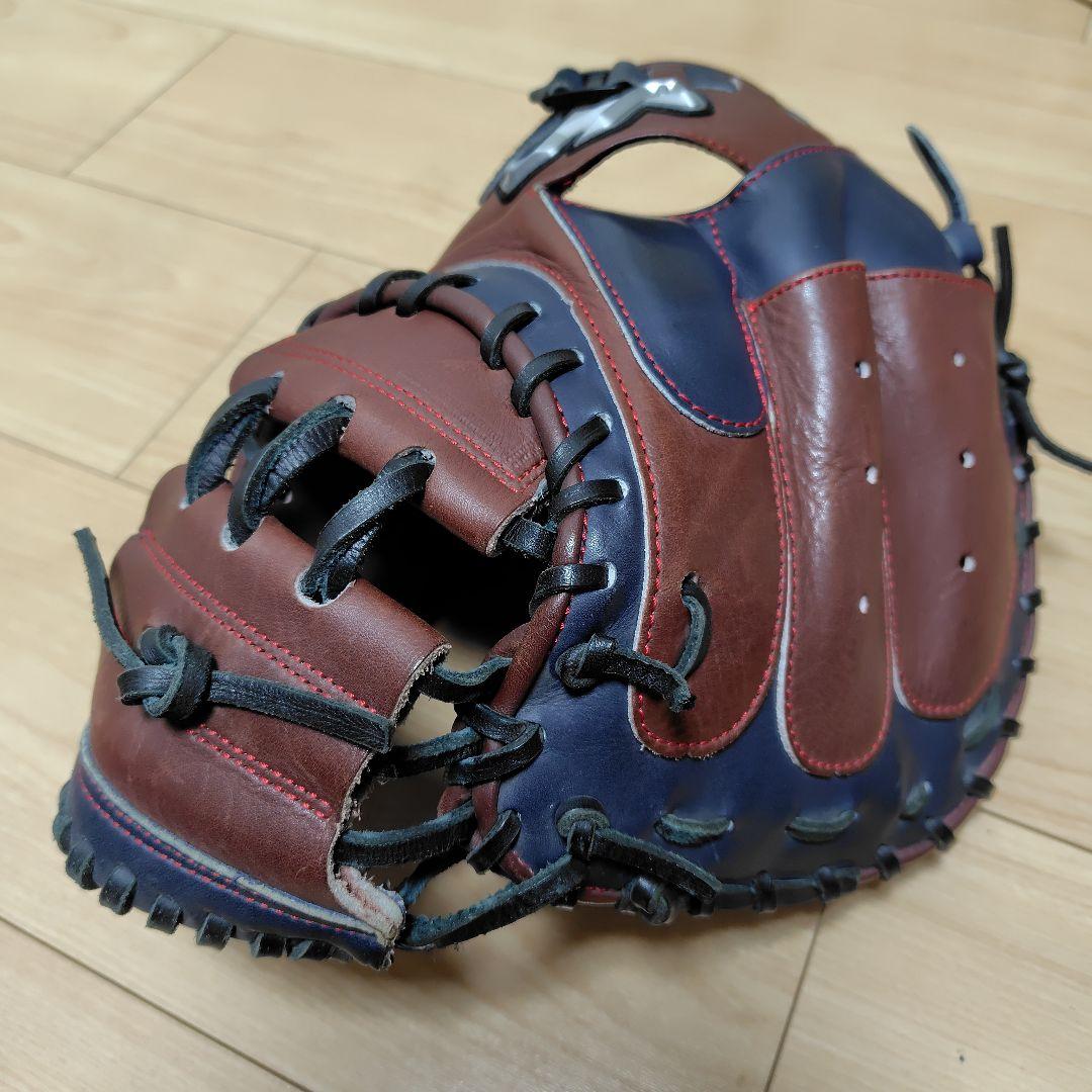 ハタケヤマキャッチャーミット軟式用 PRO-M08 ブラウン/ネイビー