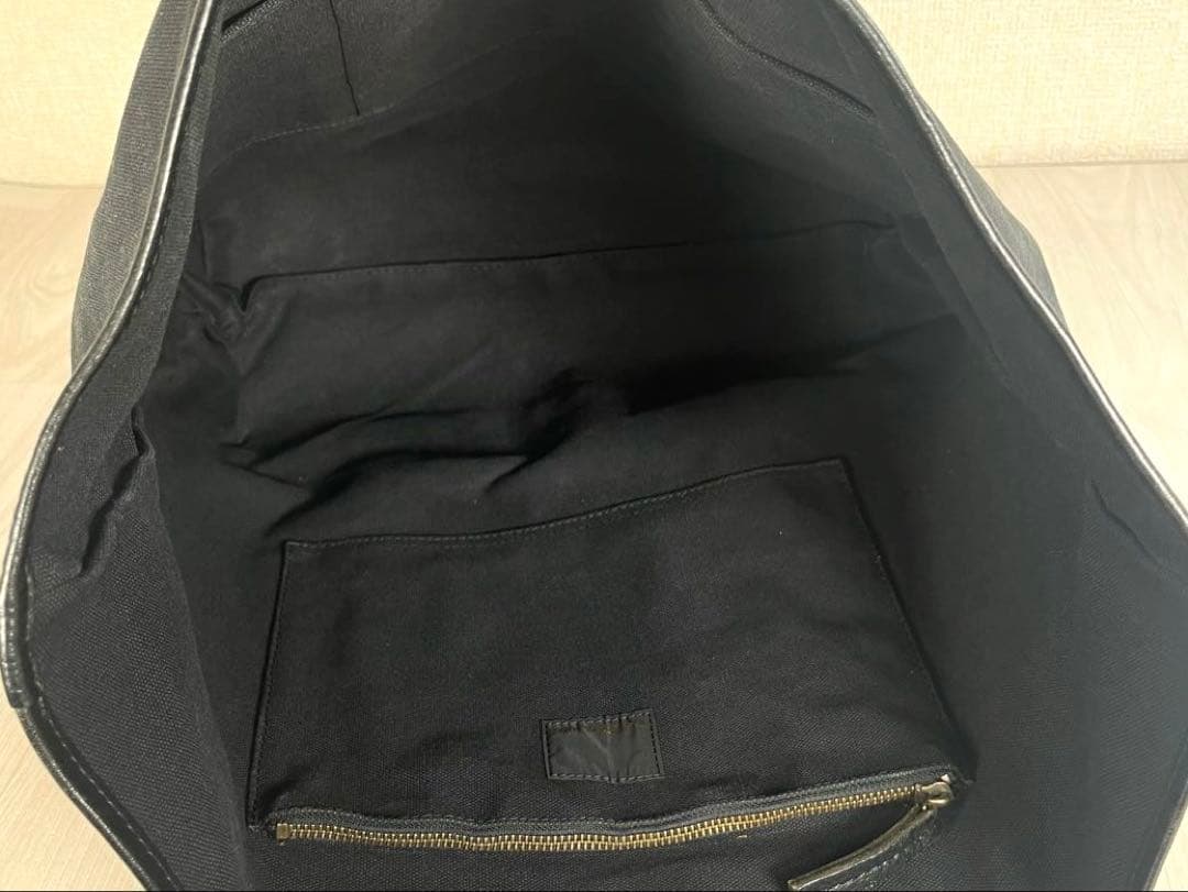 【良品】ヒステリックグラマー　トートバッグ　レザー×キャンバス　A4収納　大容量