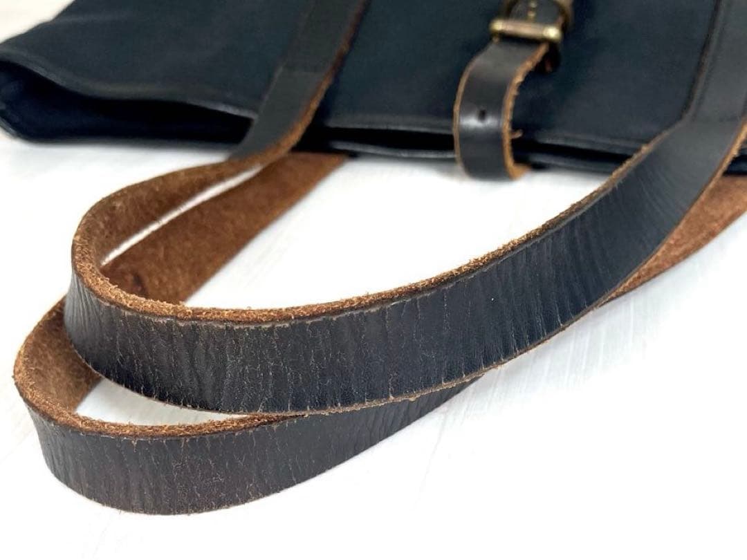 【良品】ヒステリックグラマー　トートバッグ　レザー×キャンバス　A4収納　大容量