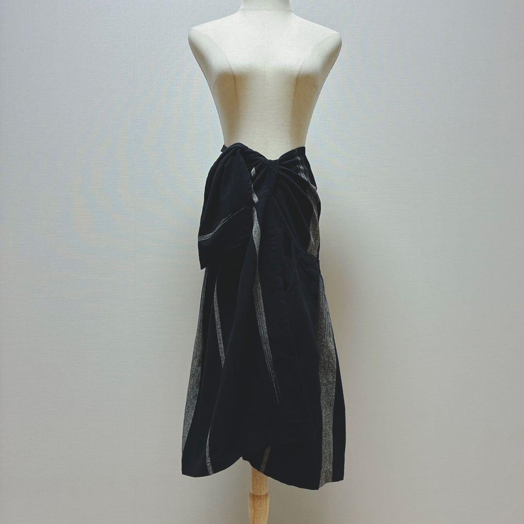 コムデギャルソン　70s　ヴィンテージ　着方がわからない　巻きスカート？　織柄