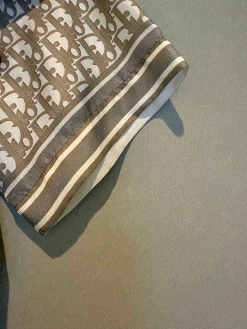 DIOR ディオール オブリーク 総柄 シルク 半袖シャツ