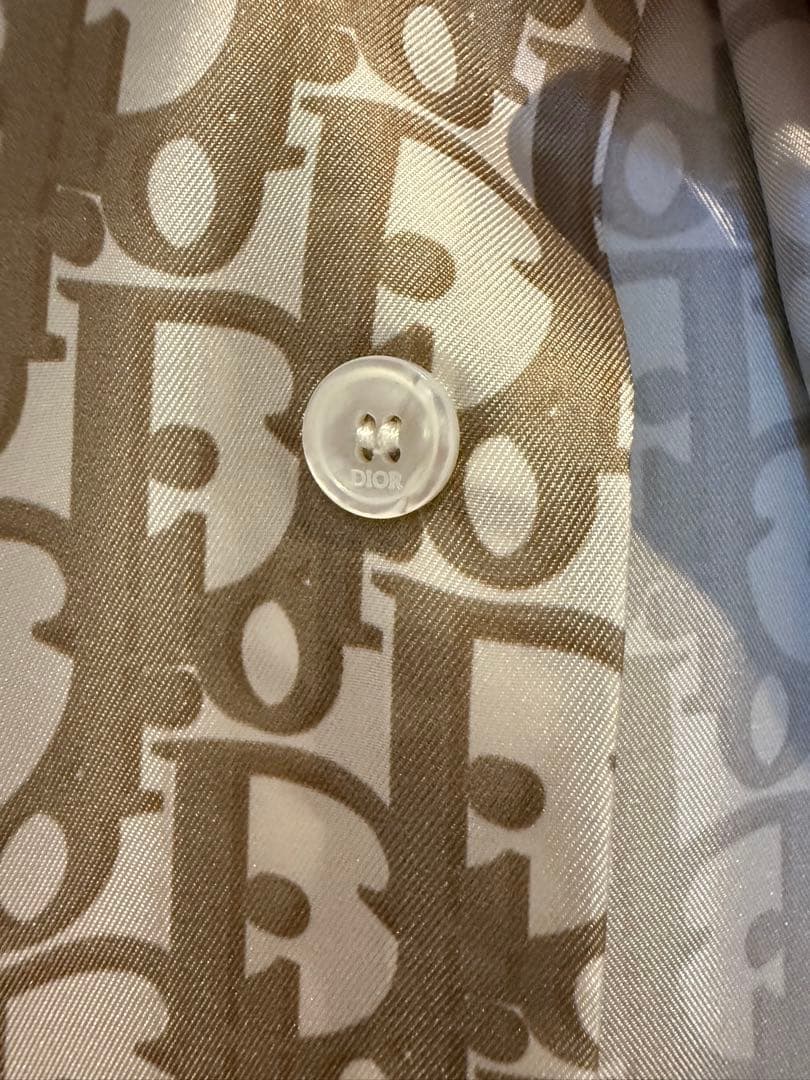 DIOR ディオール オブリーク 総柄 シルク 半袖シャツ