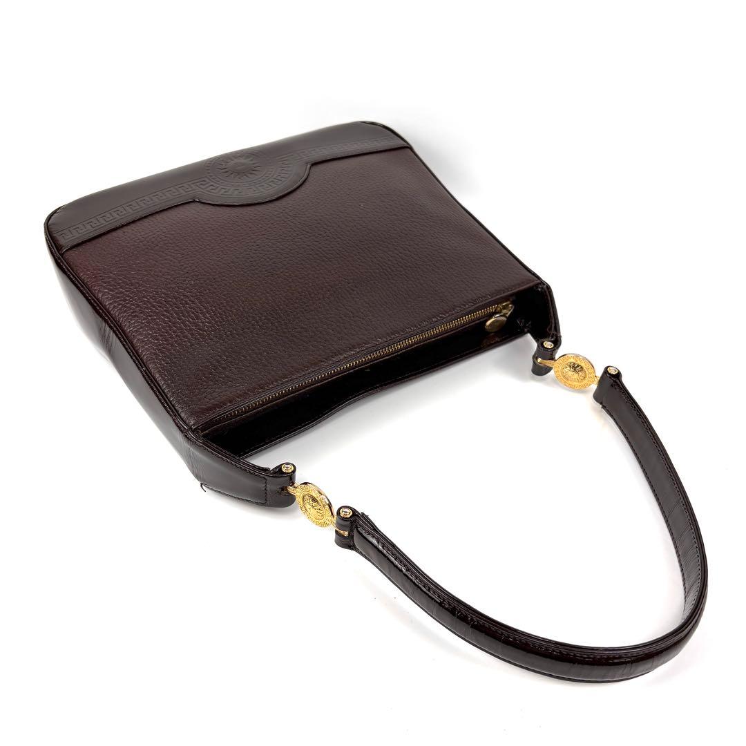 ジャンニヴェルサーチ　ワンショルダーバッグ　ハンドバッグ　メデューサ　レザー