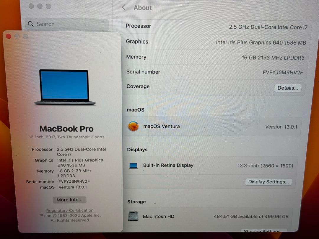 New Battery i7 500GB macbook pro 13インチ