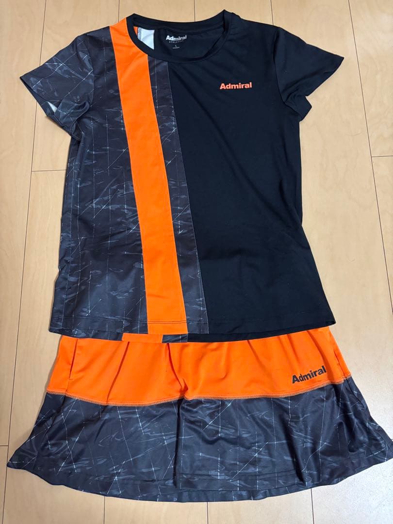 Admiral テニスウェア 上下セットL 黒/オレンジ
