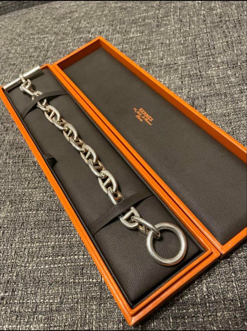 エルメス　シェーヌダンクル　TGM 13コマ　シルバーブレスレット　HERMES