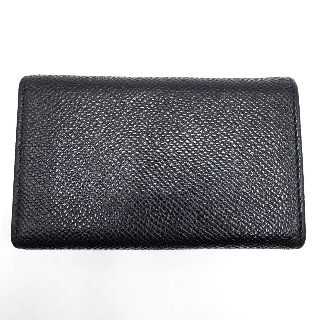美品✨ブルガリ　6連　キーケース　ロゴクリップ　　レザー　ブラック