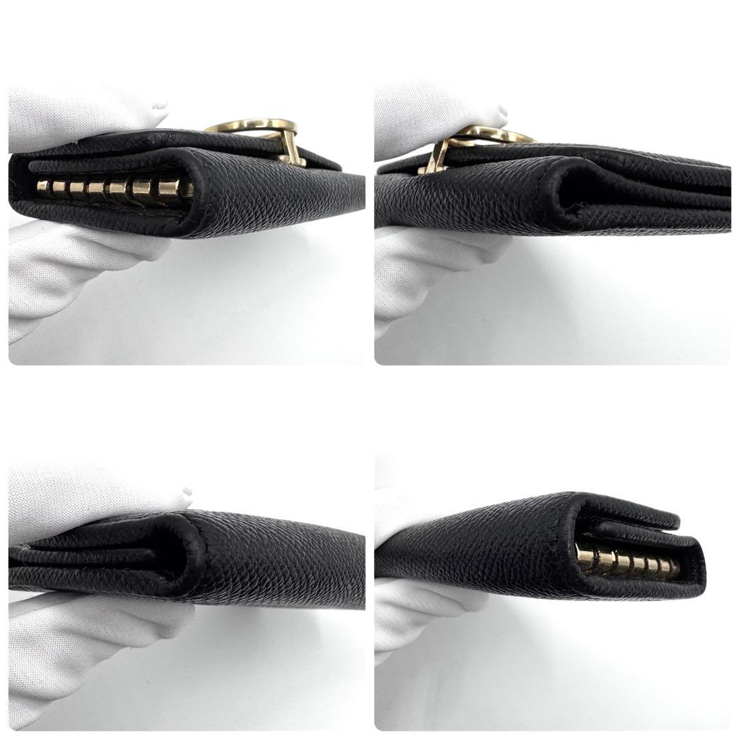 美品✨ブルガリ　6連　キーケース　ロゴクリップ　　レザー　ブラック