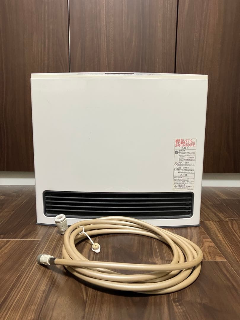 ノーリツ都市ガスファンヒーター GFH-4003S ホワイト　5mホース付き