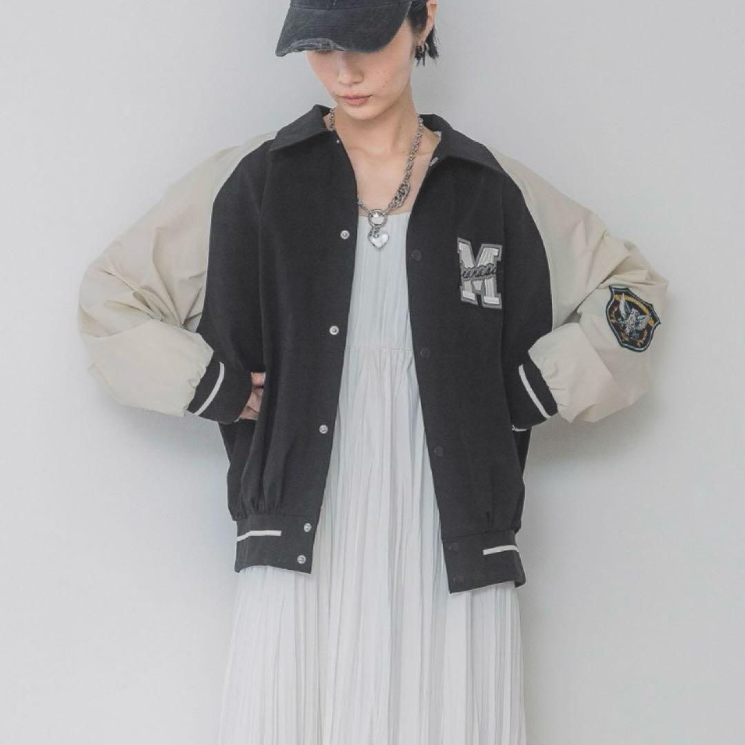 【さき 】JEANASIS ブロックカラースタジャン