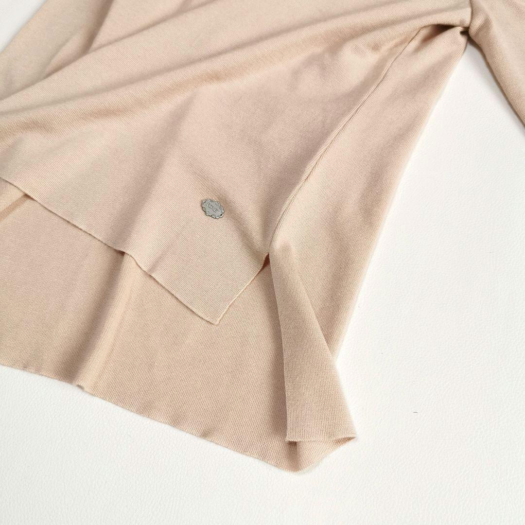 【美品✨】フォクシー シルクカシミヤニット ロゴチャーム スリット ピンク 38