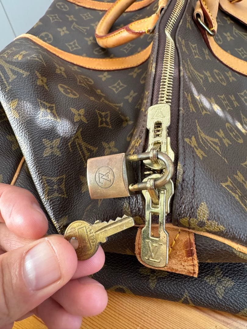 【楽天一番】ルイヴィトン ボストン キーポル60 鍵 南京錠付き
