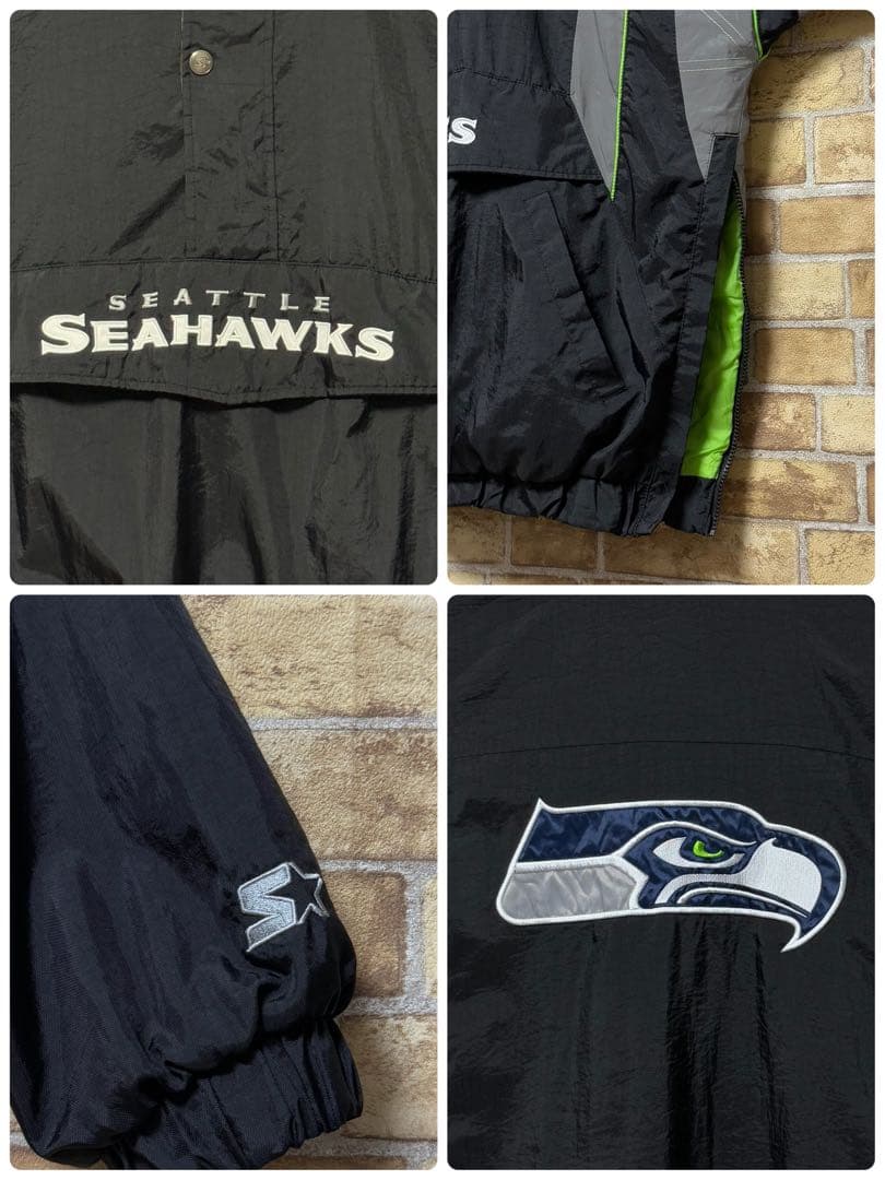 スターター　シーホークス　NFL　中綿　ナイロンジャケット　アノラック　XXL
