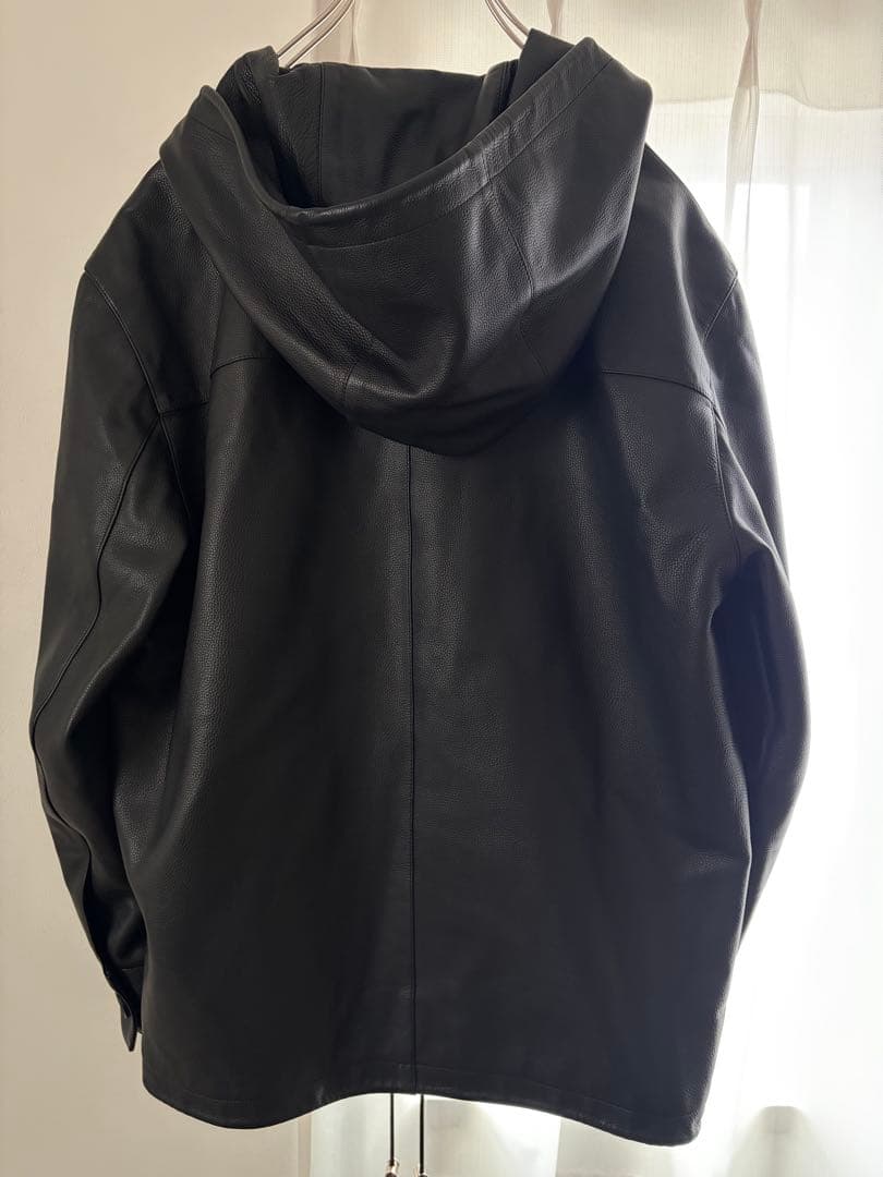 ジャケット・アウター LOEWE hooded calfskin leather jacket 52