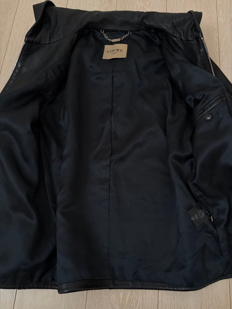 ジャケット・アウター LOEWE hooded calfskin leather jacket 52