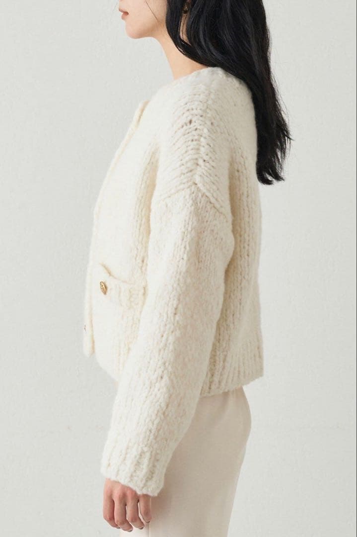 LOUNGEDRESS【20周年限定】イタリアヤーン手編みニットカーデ