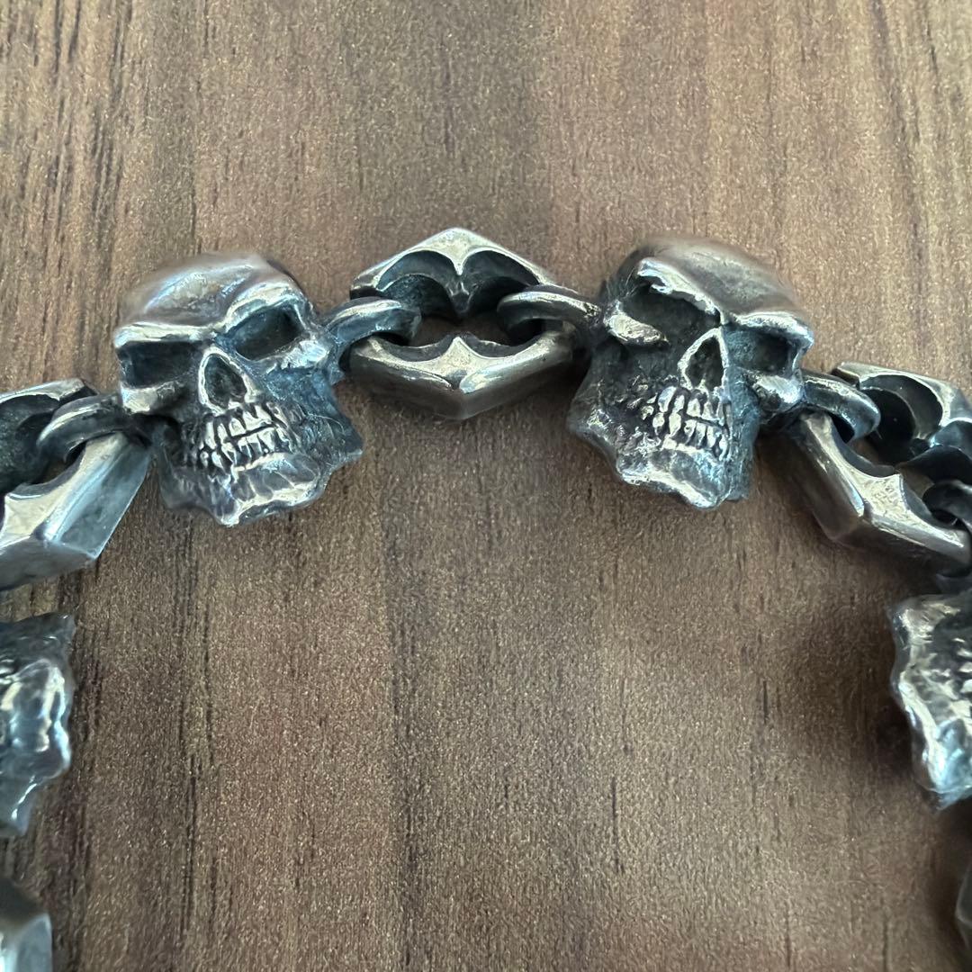 クレイジーピッグ　スカルリンクブレスレット