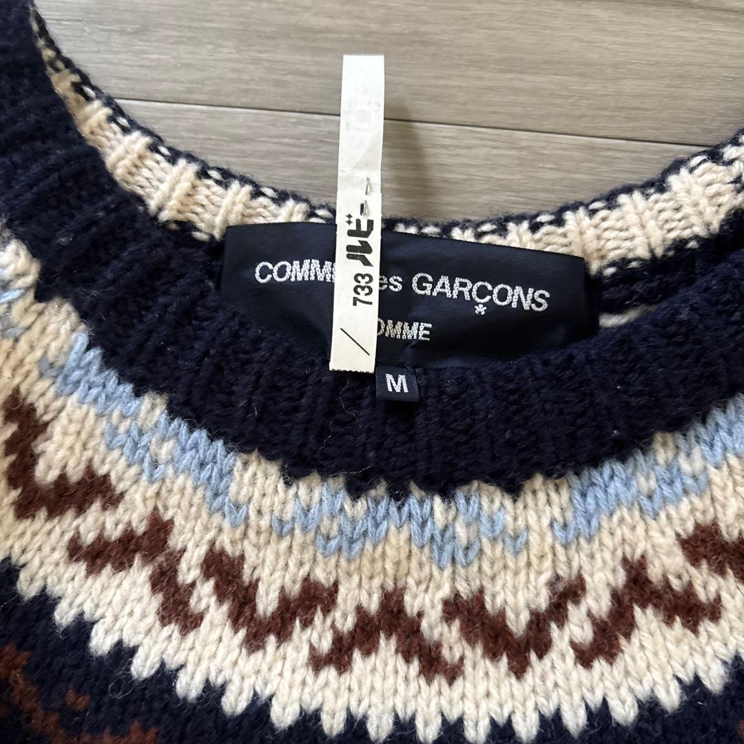 COMME des GARÇONS ネイビー ニットセーター