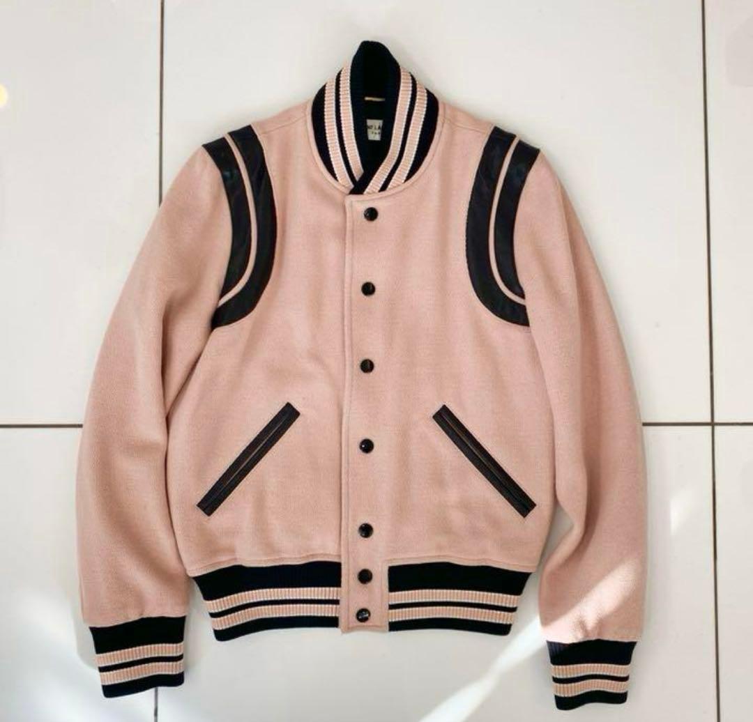 サンローラン　テディジャケット　ピンク