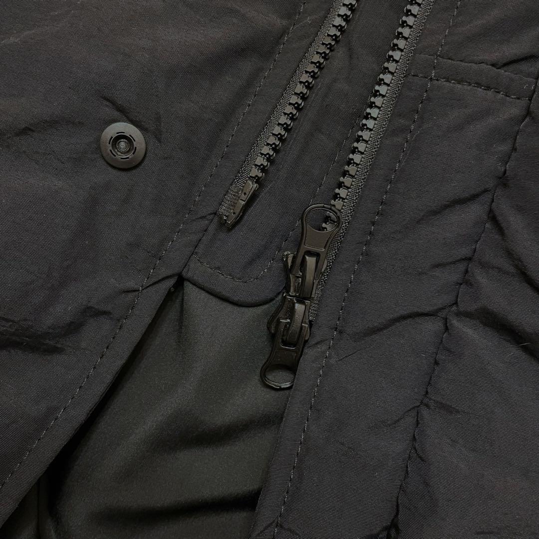 【美品】USED 00s 中綿入り モンスターパーカー ブラック ナイロンJKT