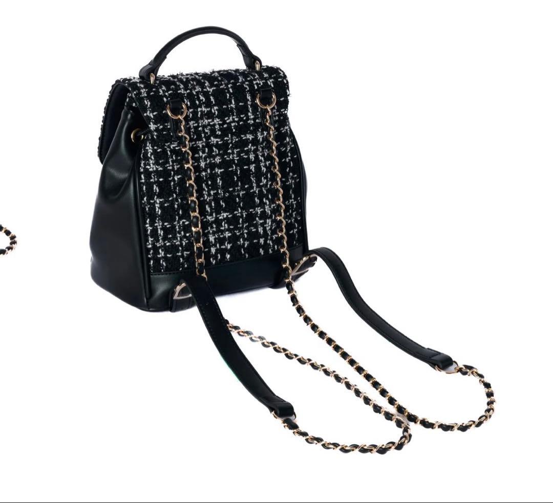 her lip to Tweed Mini Backpack Black 新品