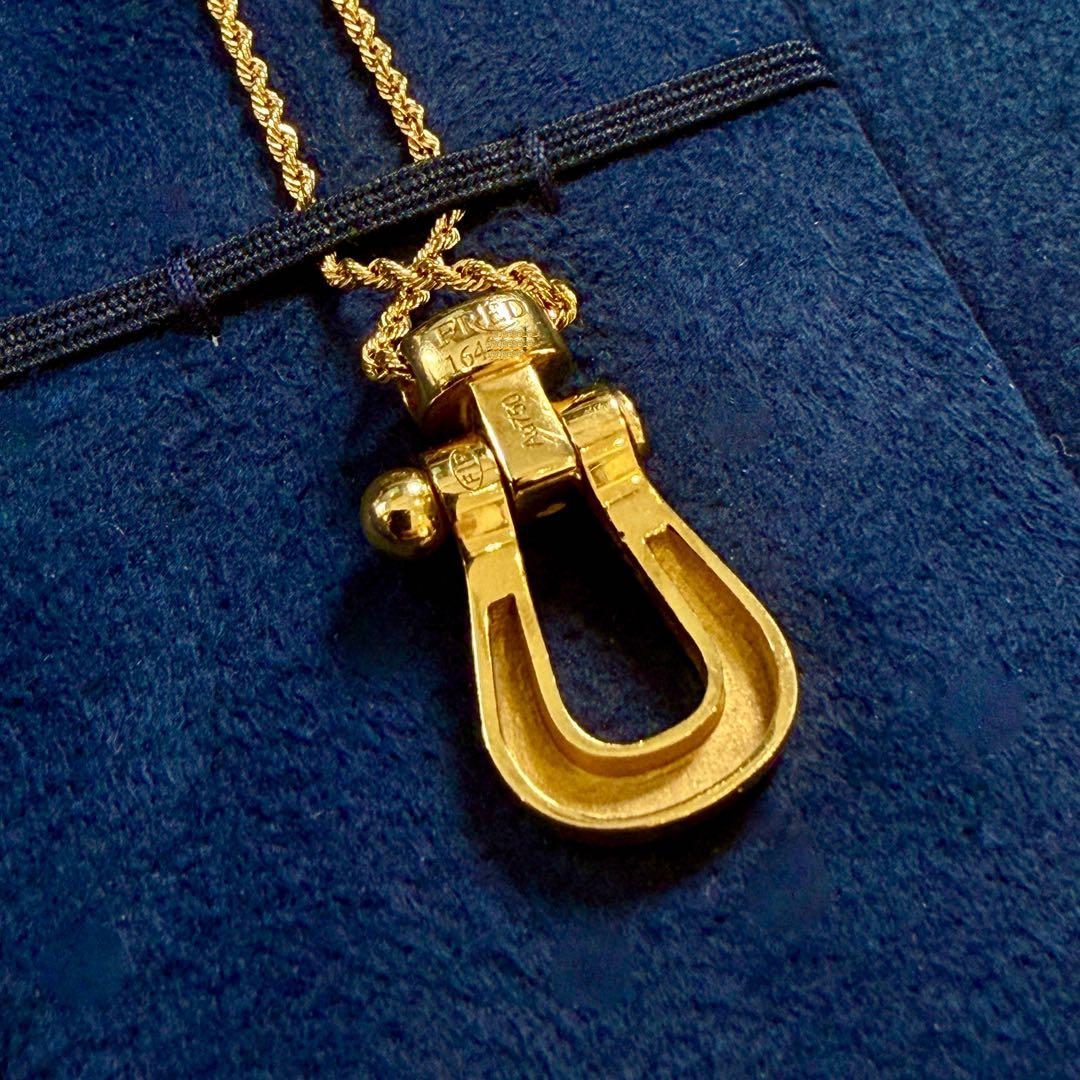 BTS着用レア　FRED フォース10 18K YG ダイヤ ペンダント ラージ