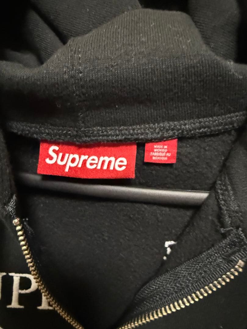 Supreme ブラック ジップパーカー M