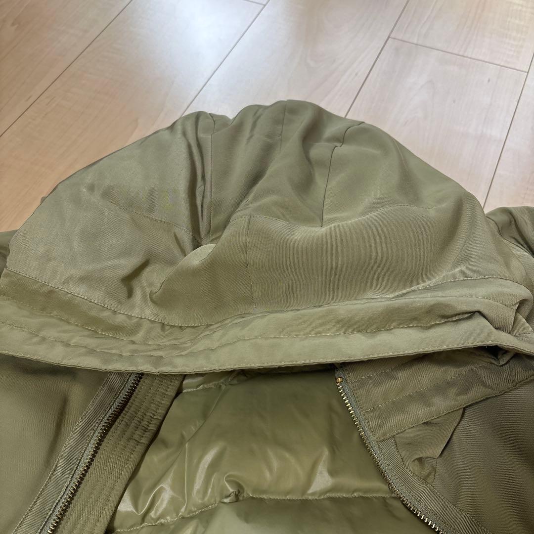 Spick & span オリーブグリーン フード付き ダウンジャケット