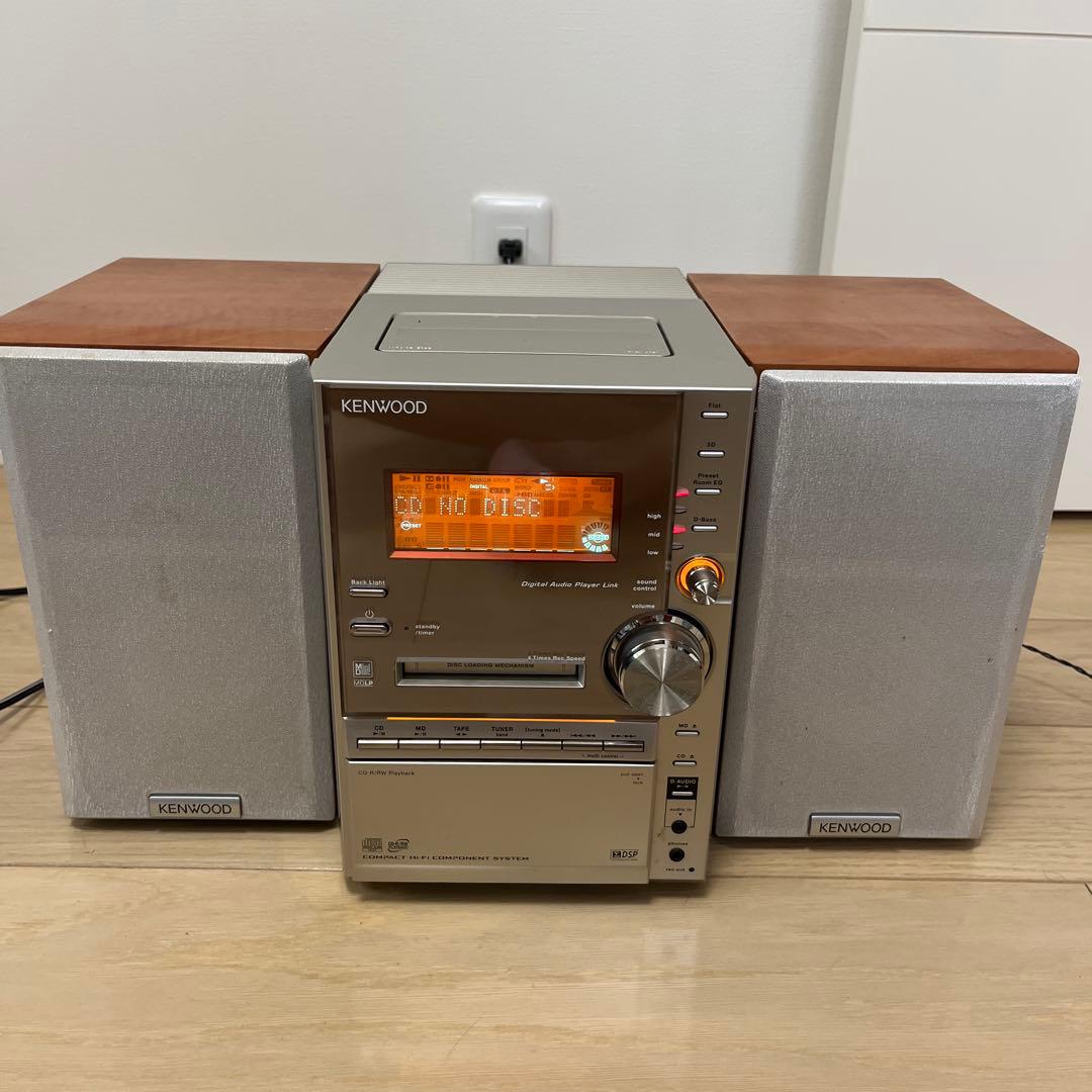 KENWOOD CD MD カセット　ミニコンポ