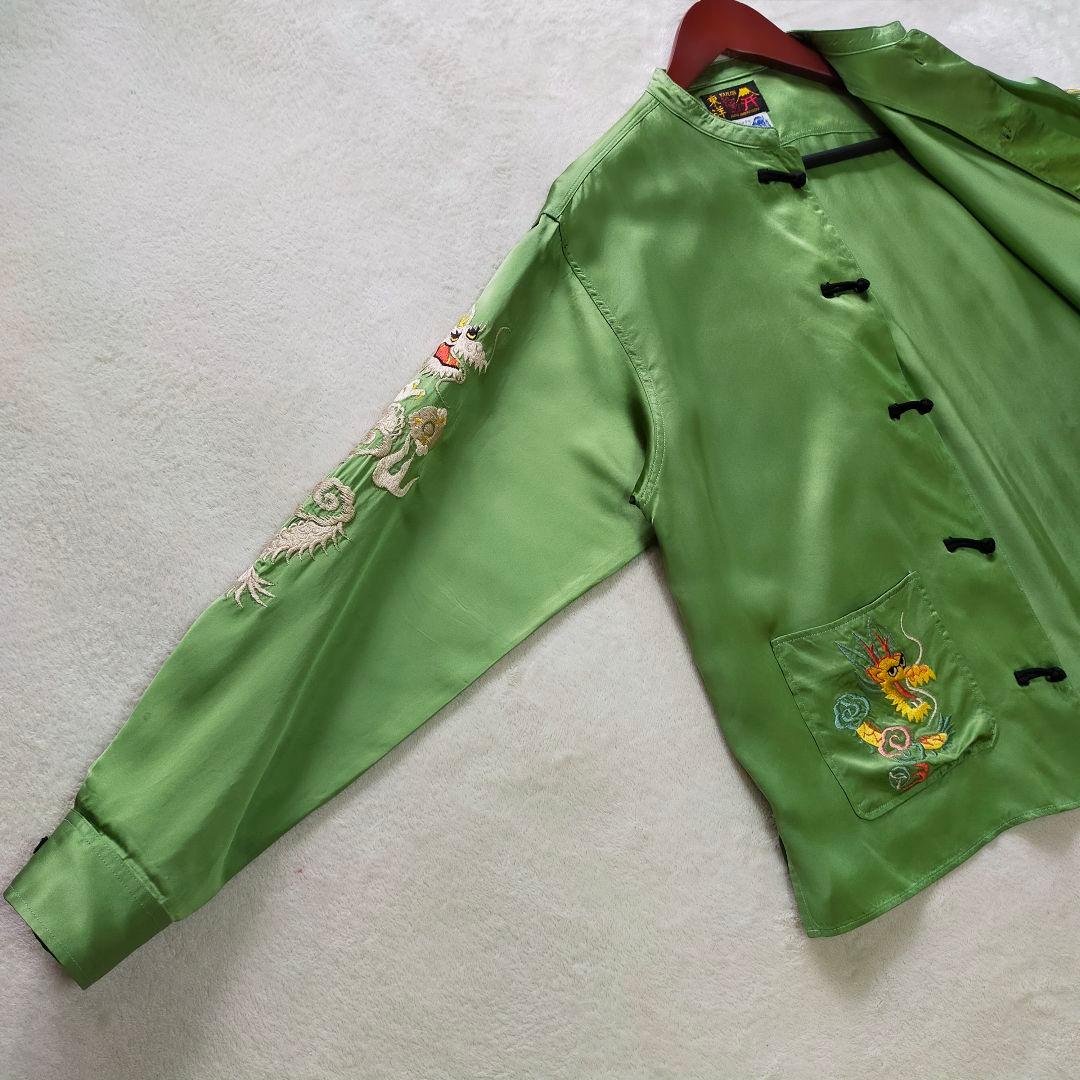 BEAMSBOY×東洋　龍刺繍　スカチャイナジャケット　チャイナシャツ