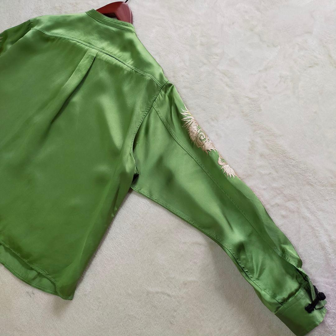 BEAMSBOY×東洋　龍刺繍　スカチャイナジャケット　チャイナシャツ