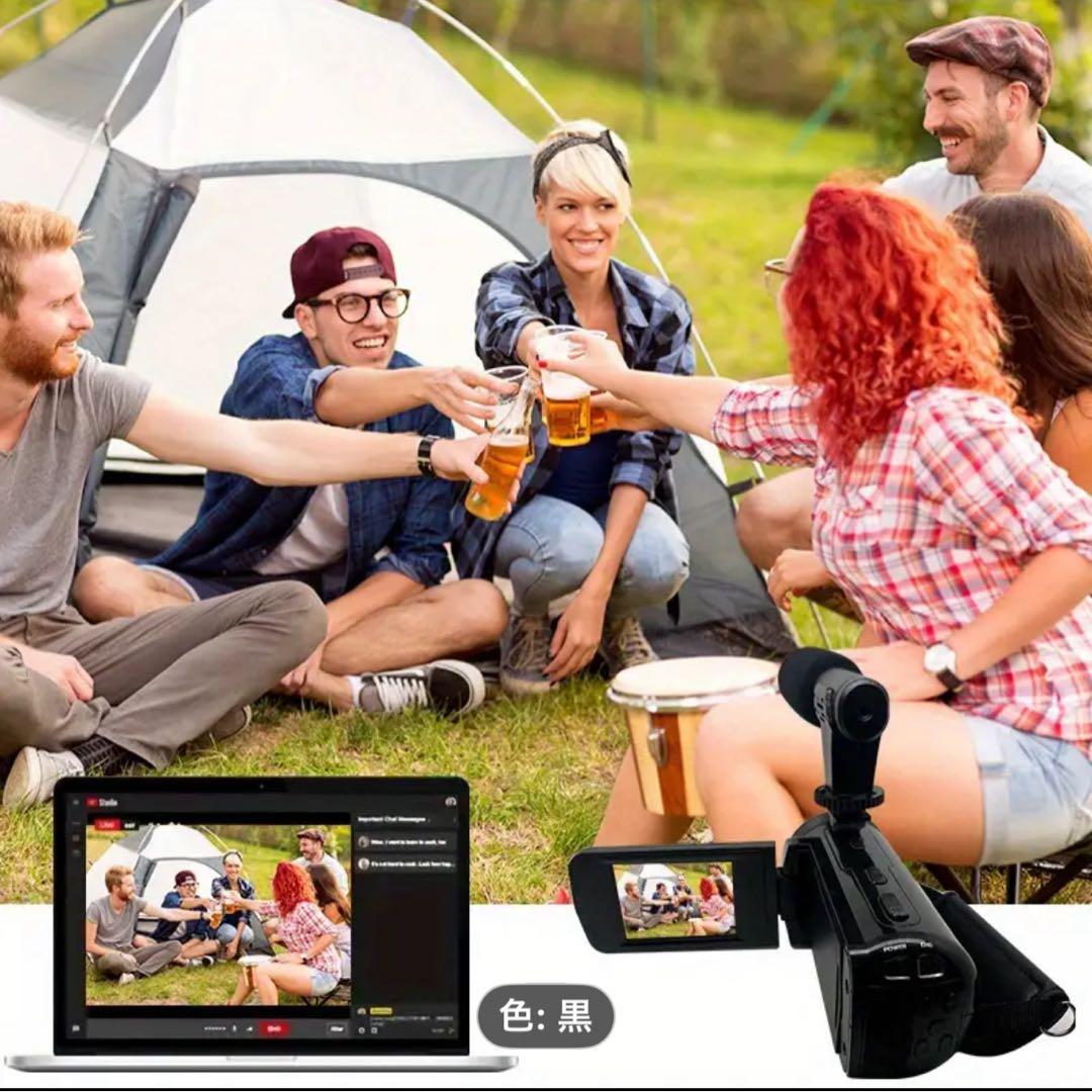 未開封品ポータブルHDデジタルビデオカメラ16倍ズーム/USB充電,電池駆動両用