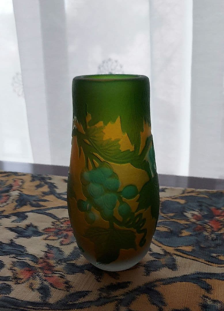 H*o様 お買い得　EmileGalleエミールガレ　花瓶　カメオ彫　フワラーベ