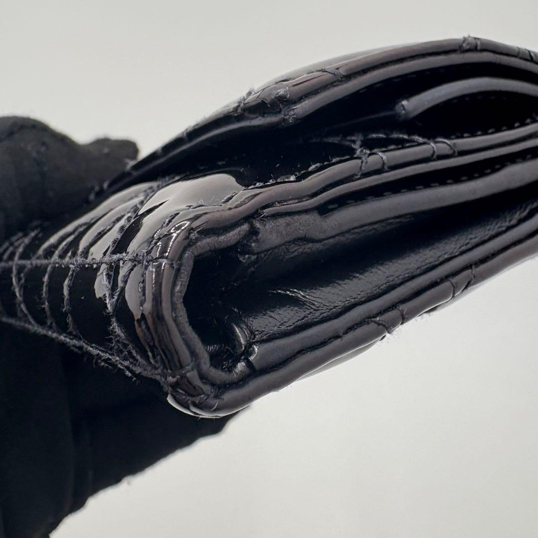 DIOR☆レディ ディオール☆エナメル☆ロータスウォレット☆カナージュ☆財