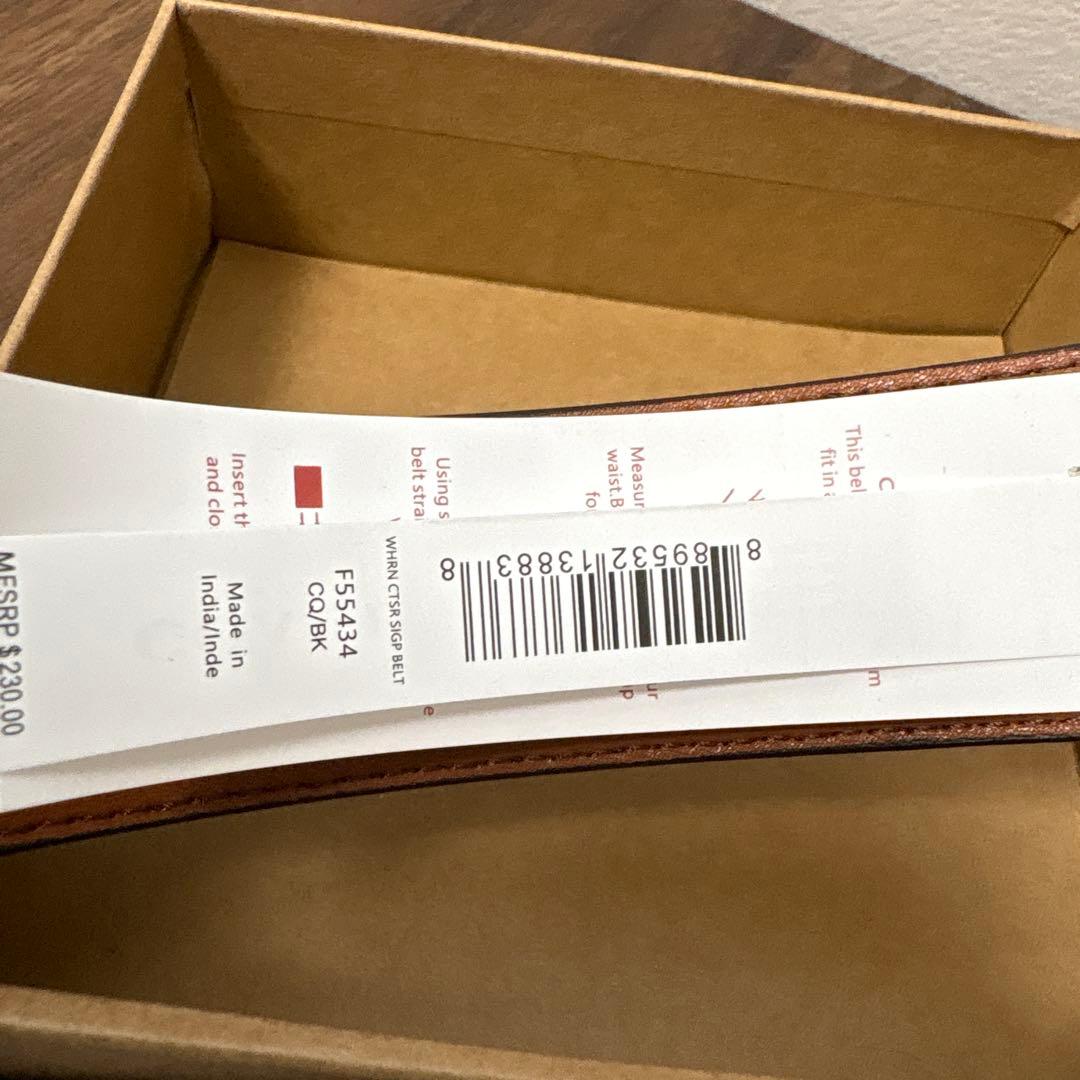 【新品】コーチ ベルトセット リバーシブル バックル シグネチャーベルト