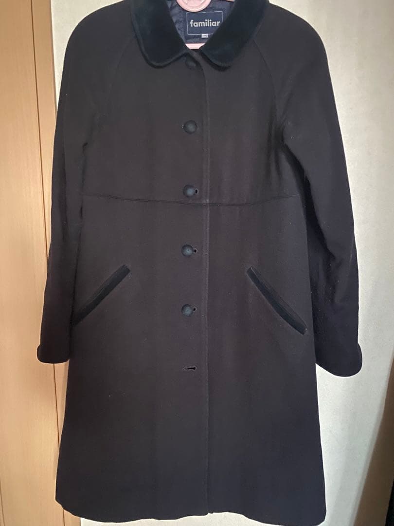 ファミリア　140 濃紺コート　通学