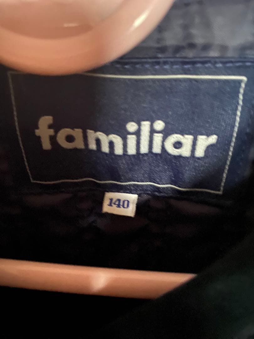 ファミリア　140 濃紺コート　通学