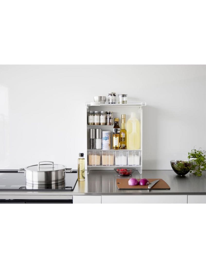 山崎実業(Yamazaki) 前が開く 隠せる 調味料ラック2009