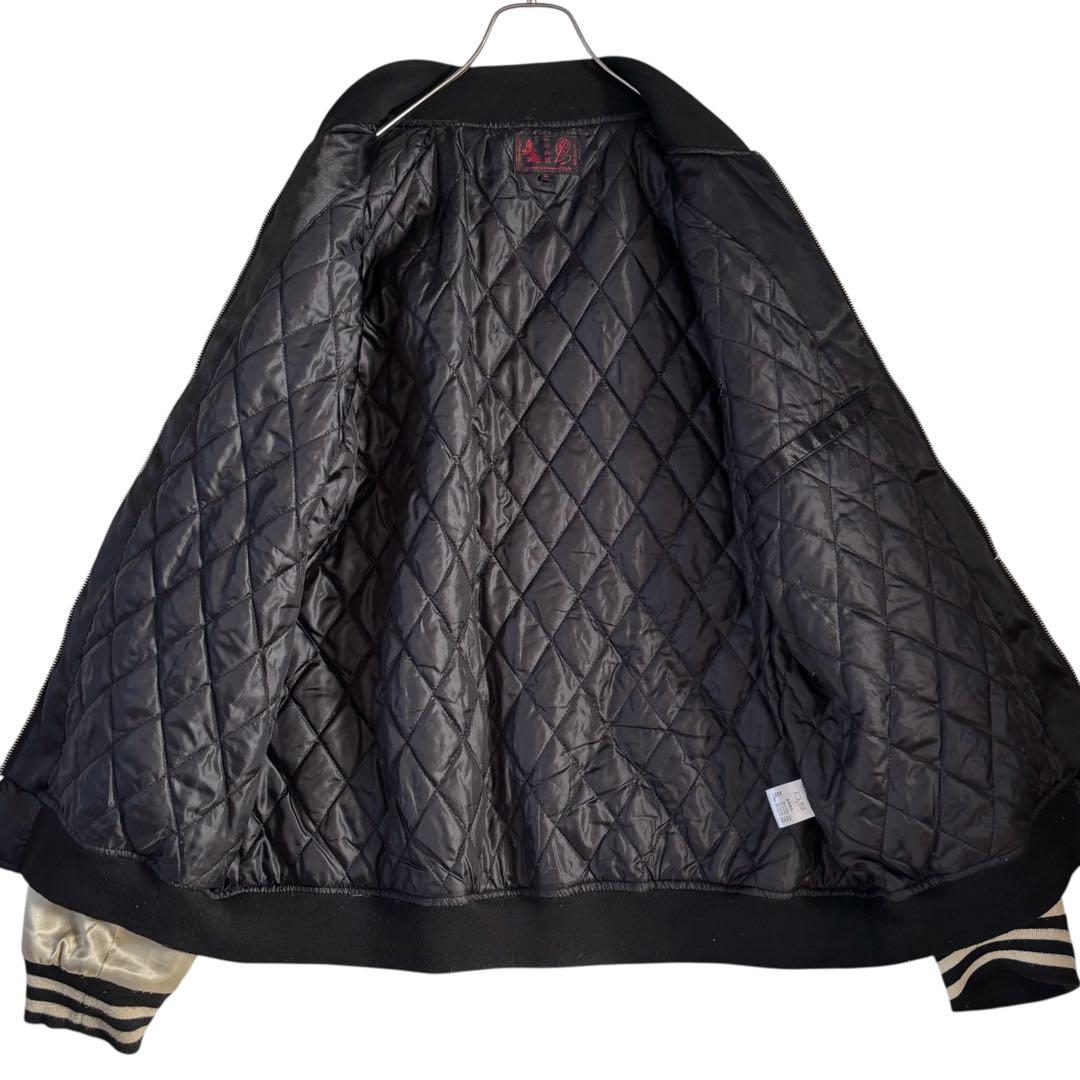 一心如鏡 サテンスカジャン 鷲 鷹 イーグル Japan 刺繍 大きいサイズ