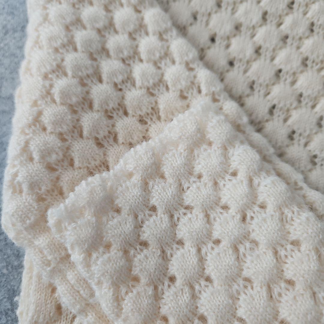 【EDIT.FOR LULU 】ウールクロシェタートルトップ　ホワイト