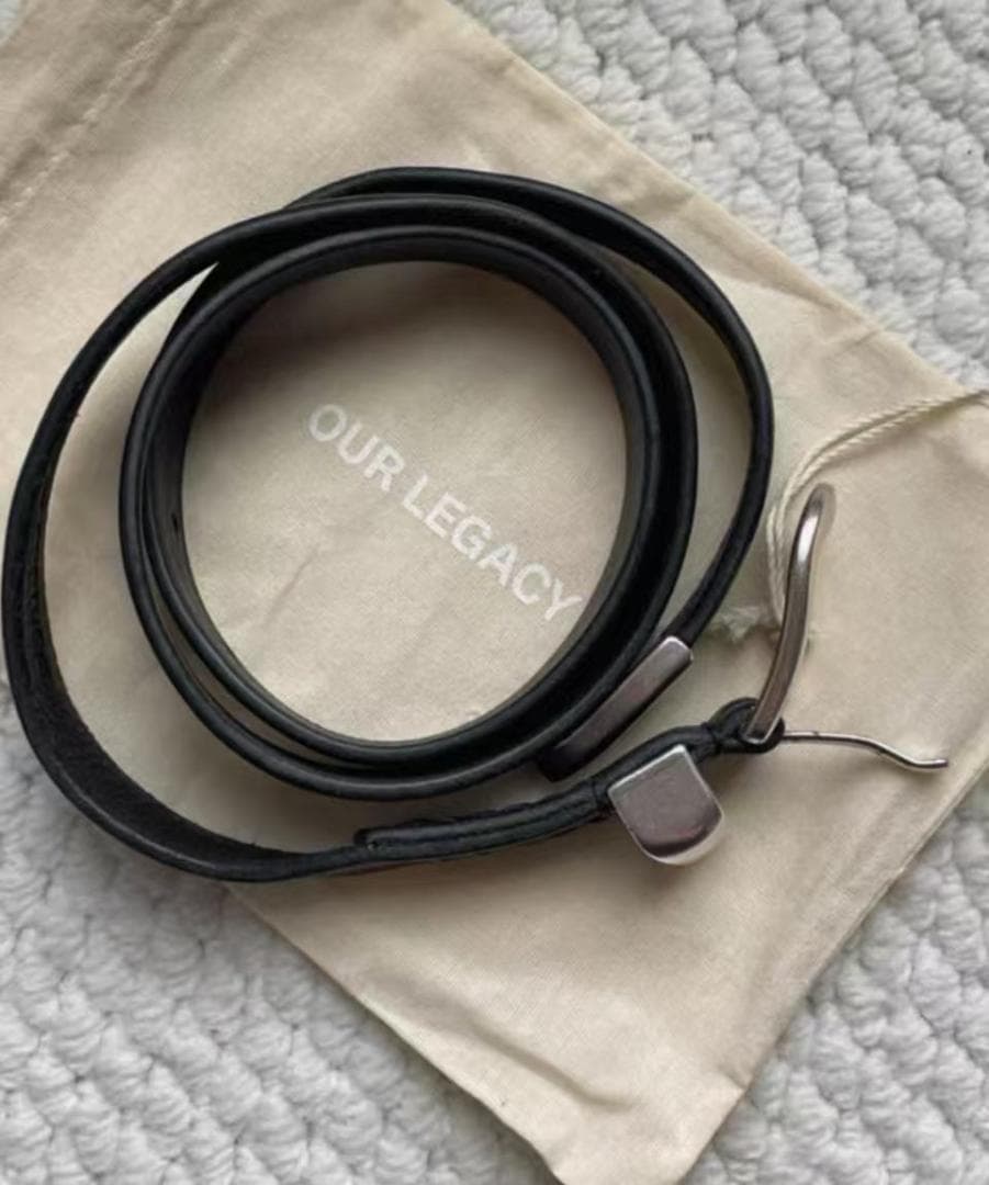 OUR LEGACY ブラックレザーベルト