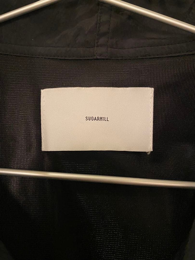 SUGARHILL ブラック ナイロンジャケット ハーフジップ