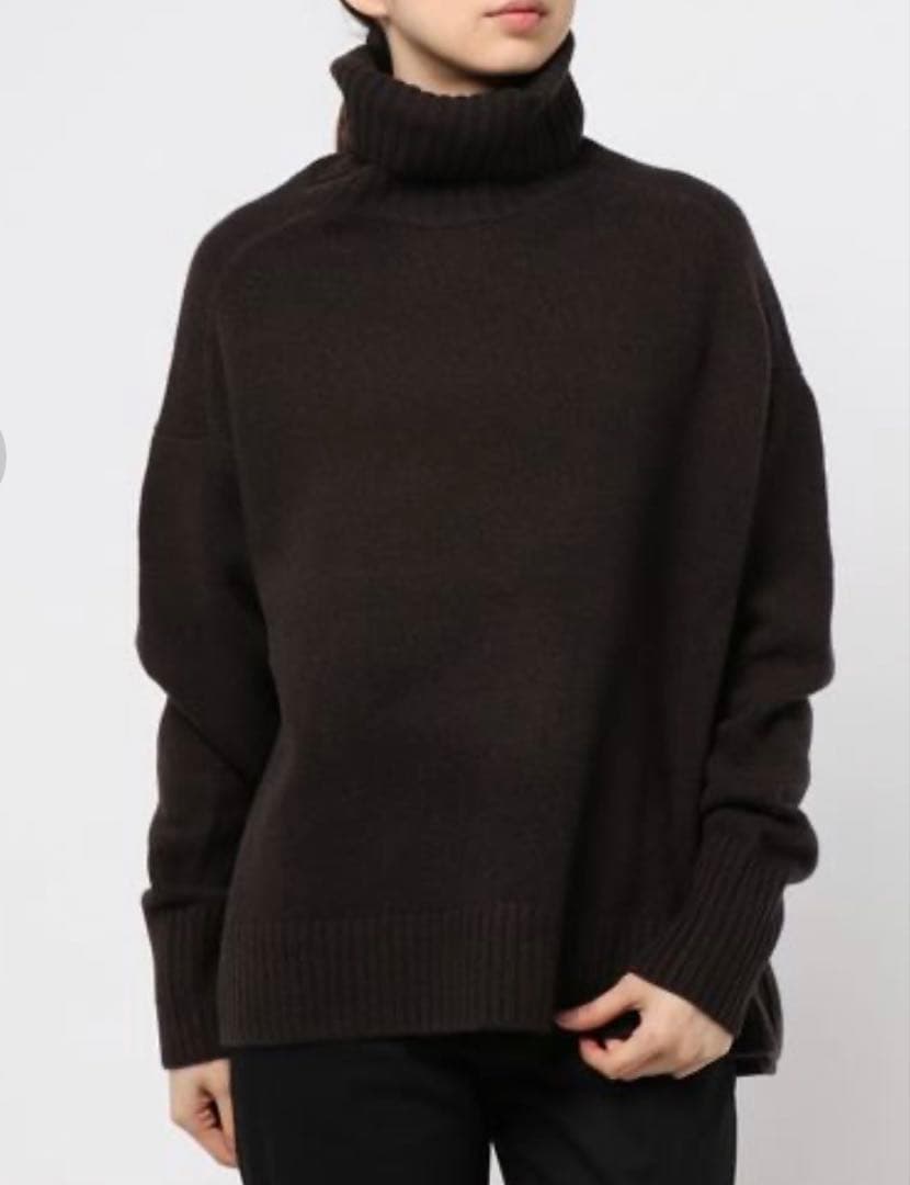 【IENA】AQUAハイネックワイドプルオーバー