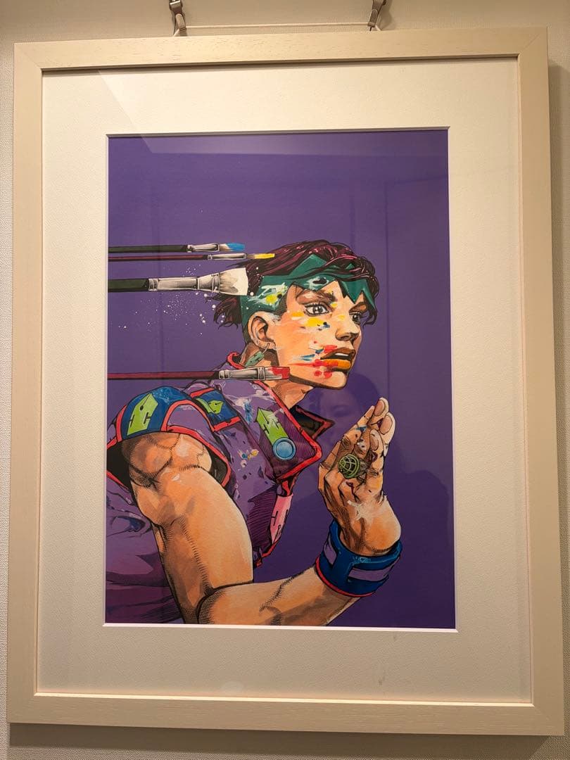 ジョジョの奇妙な冒険　複製原画　岸辺露伴　アートポスター フレーム付き