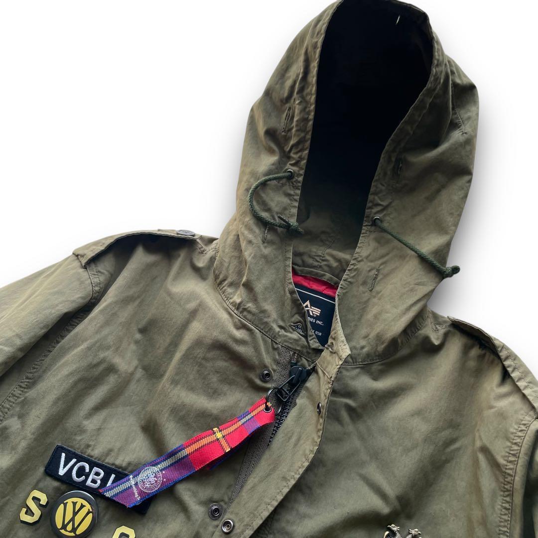 00s スワッガー × アルファ ワッペン装飾 モッズコート size X