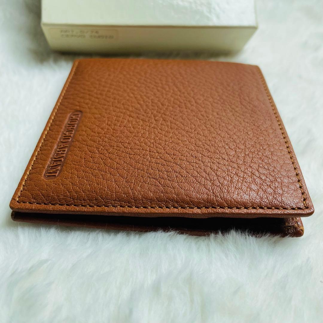 新品未使用　希少ジョルジオアルマーニ 二つ折り財布　本革