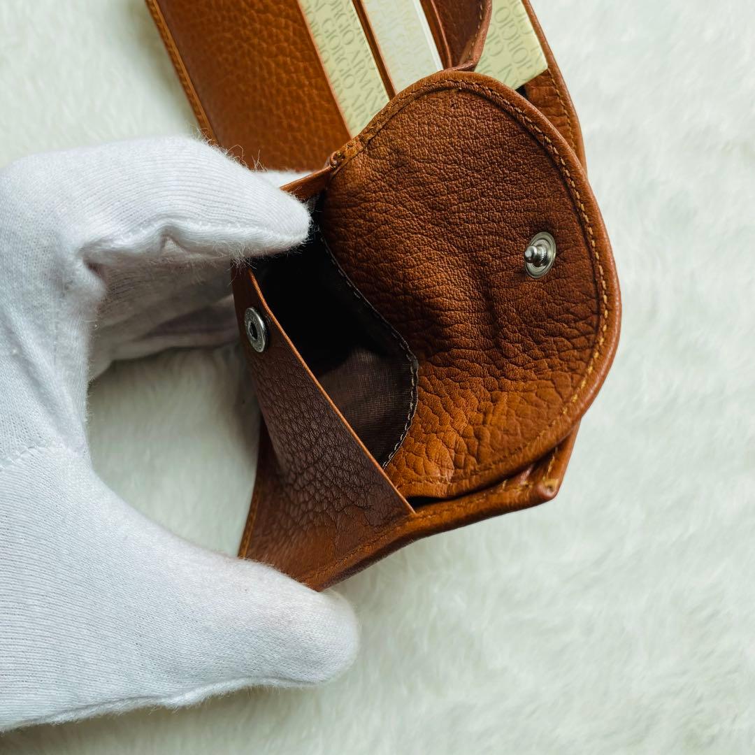 新品未使用　希少ジョルジオアルマーニ 二つ折り財布　本革