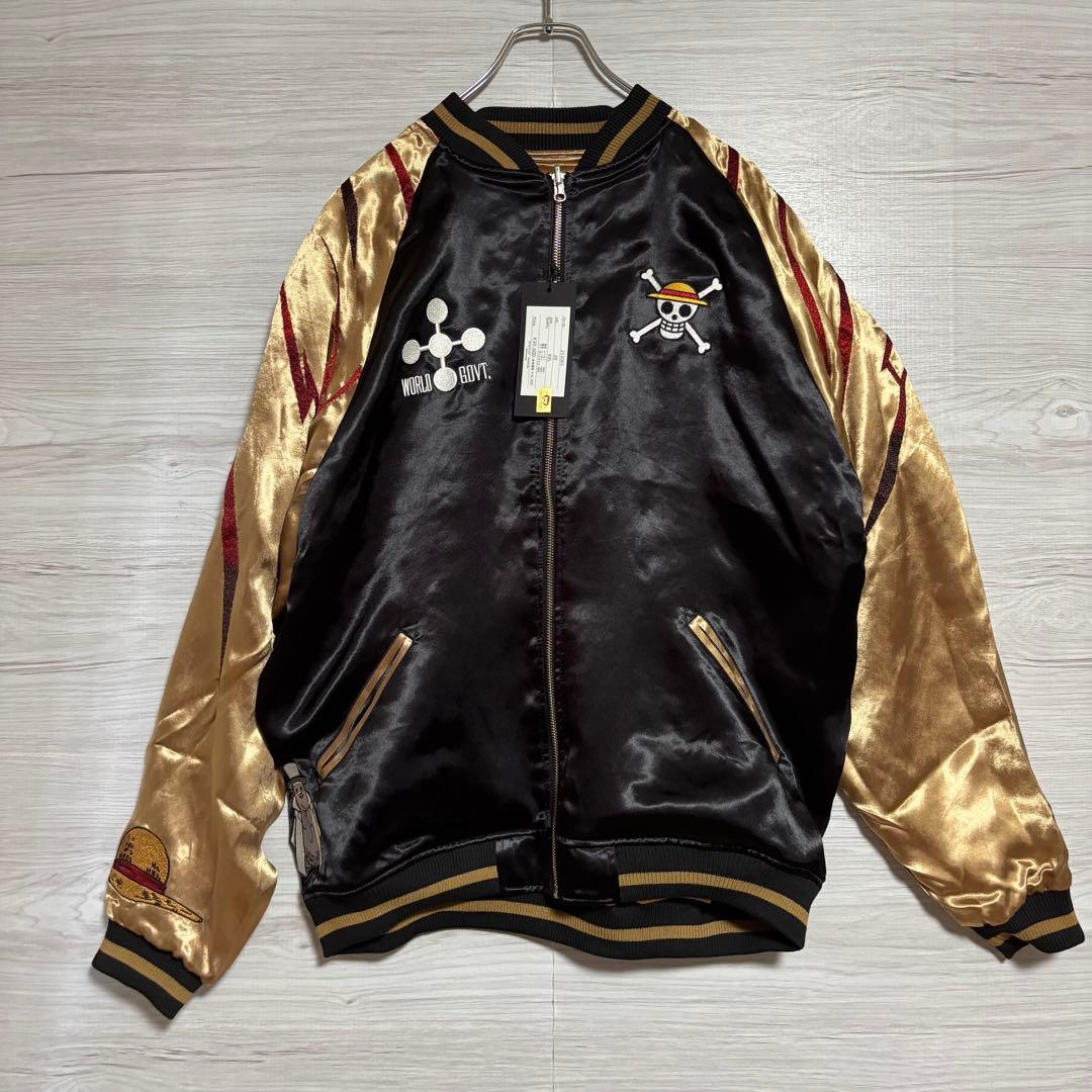 絡繰魂×ONE PIECE ワンピース リバーシブルスカジャン ルフィVSルッチ