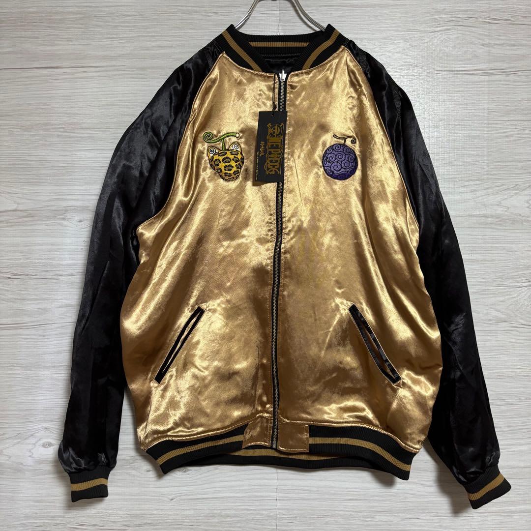 絡繰魂×ONE PIECE ワンピース リバーシブルスカジャン ルフィVSルッチ