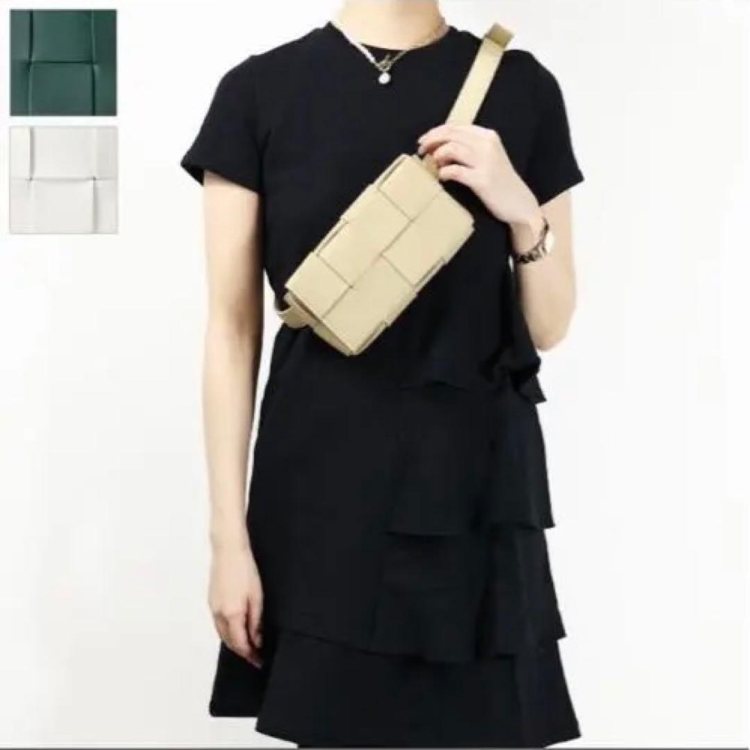 新品●BOTTEGA VENETA カセット ショルダーバッグ レザー ボッテガ